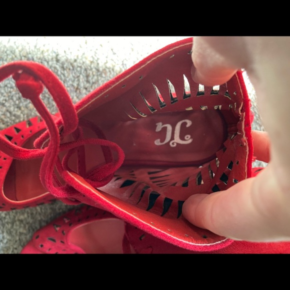 Gorgeous red JC wedge heel shoes size 9 - Picture 7 of 11